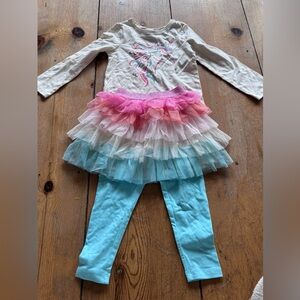Adorable Unicorn Set with Pink and Blue Tutu